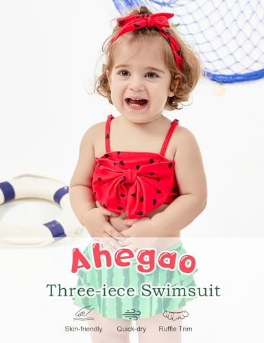 image for Ahegao Toddlers Swimsuits Girls One Two Years Old Baby Girls 2pcs Beac