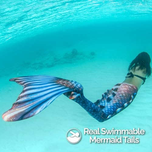 image for Fin Fun Atlantis with Included Monofin - Swimmable Mermaid Tail w/ 3D 