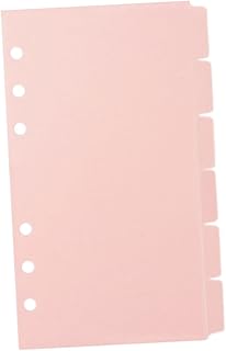 GATHINESS 6 Folhas Divisores De Pasta De Papel Deslizante Com Abas Bolsos De Pasta De Páginas De Fotos 6 Divisórias De Papel De Anel Inserções De Fotos Páginas De Fotos Para Álbum De Fotos