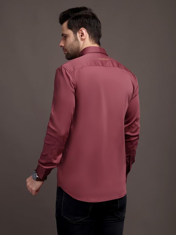 Image of The Stripp & Co Men's Full Sleeve Cotton Solid Shirt | Regular Fit Casual | Soft & Breathable Fabric | Button-Down Collared Formal,& Office Wear | Everyday Shirt | Sizes M to 2XL