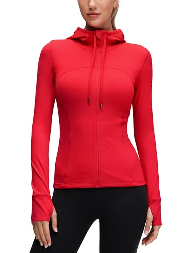 Image of CRZ YOGA Butterluxe Hoodie Jackets Hip Length | Extremely Soft, Athletic, Slim Fit, Full Zip, Back Mesh Vent, Side Zip Pockets, Thumb Holes, for Women