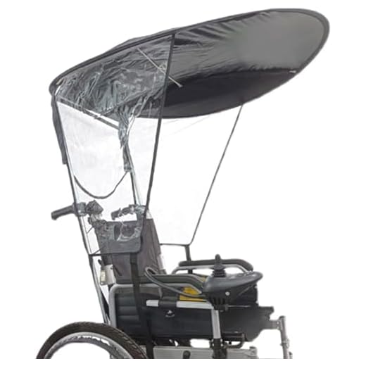 Silla de ruedas con dosel paraguas de pie, silla de ruedas eléctrica sombrilla portátil, resistente al agua y resistente a la lluvia resistente a la lluvia Cabo silla de ruedas, para la mayoría de sil