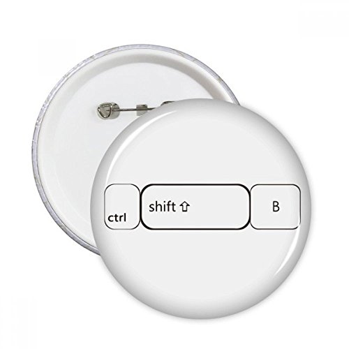 Badge ctrl B rond DIYthinker lot de 5 boutons déco vêtement multicolore L
