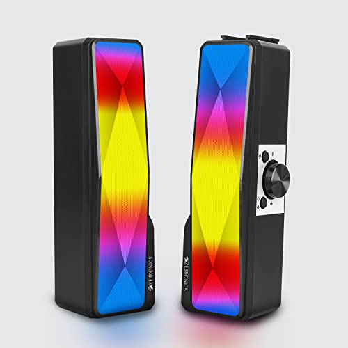 ZEBRONICS Wonder Bar 20 RGB Lights Computer Speaker with Detachable 2 in 1 Design, 10W RMS Output, Volume Control, AUX 3.5mm, USB Powered, 2.0... - Image 2