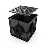 Vodaland 16x16 Large Catch Basin with Sediment Basket and Ductile Cast Iron Grate SWI8473