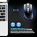 Wireless Mouse Rechargeable, TedGem 2.4G Silent Ergonomic Computer Mouse Wireless USB Mouse Laptop Full Size Optical Mouse with USB Nano 6 Buttons 5 DPI Level Portable Mice for Laptop/PC/Windows/Mac