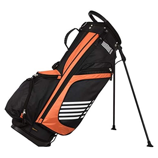 Amazon Basics - Bolsa de golf con caballete, color Naranja
