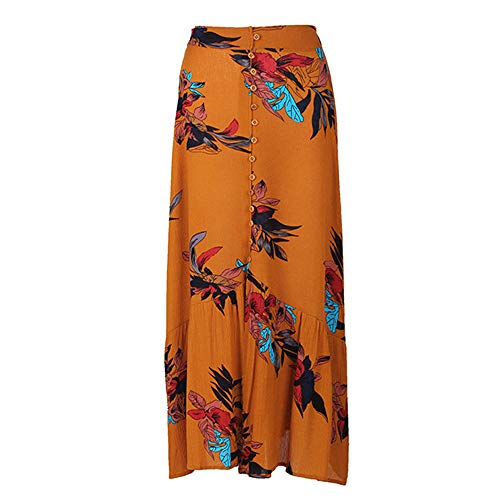 Jupe midi boutonnée à imprimé floral BaronHong
