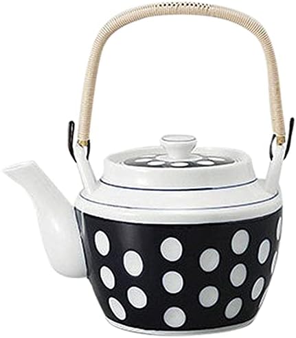 Set of 5 Earthenware Pot, Polka Dot, No. 10.0 Earthenware Pot, Basket with No Net, 10 Gou (2,200cc), [Restaurant, Commercial Use, Tableware, Tableware, Tableware,