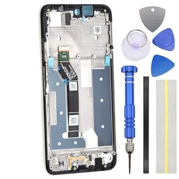 Tela de reposição de montagem de tela LCD IPS para Motorola Moto G35 XT2433-5 com montagem de moldura preta de 6,7 polegadas