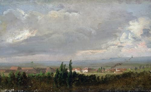 Pintura en lienzo Tormenta cerca de Dresden: arte romántico y emotivo para las paredes de casa