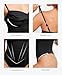 Popilush Corset Tops for Women Tummy Control Cowl Neck Thong Shapewear Bodysuits Concert Outfits Black