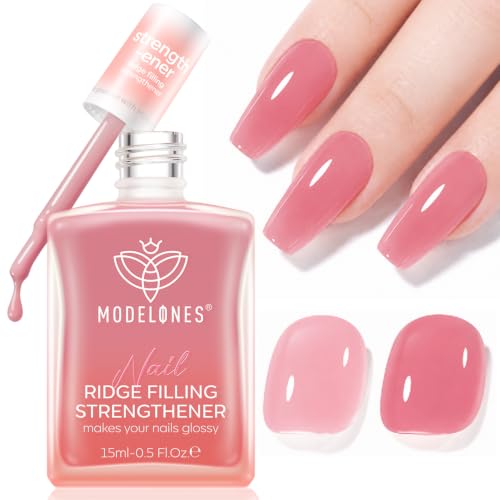 Modelones Nail Strengthener and Growth, Pink Purple Nail Polish Repair