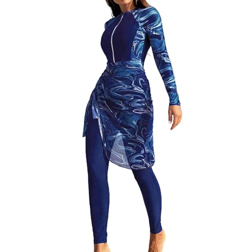 Burkini mujer musulmana de 3 piezas con hiyab y tankini de manga larga para playa