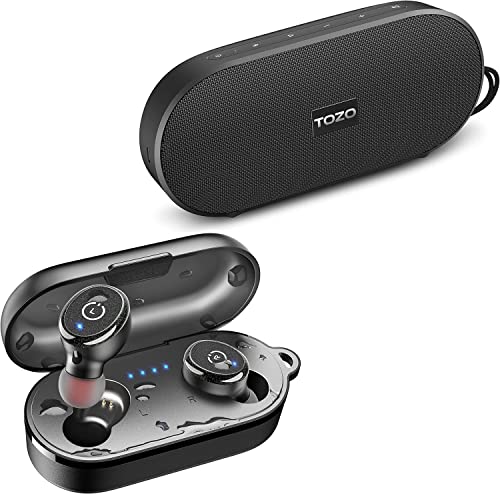 TOZO T10 Bluetooth 5.3 Wireless Earbuds with Wireless Charging Case