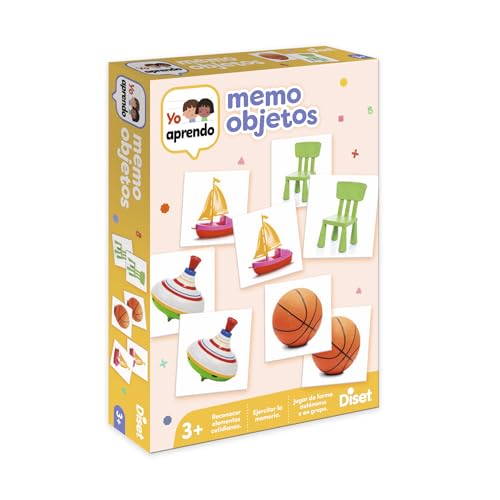 Diset - Memo Photo Objects, Juego educativo de memoria visual para niños a partir de 3 años