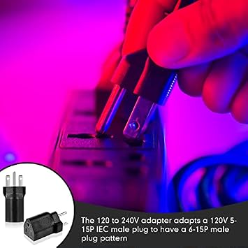 Flutesan 1 Piece 6-15p to 5-15r Us Plug Adapter, 3 Prong 15 Amp