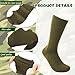 Skyebed 10 Pairs Men Military Socks Army Socks Green Crew Boot Sock Warm Sock for Soldiers Policemen Firefighter Working Sports (Green)