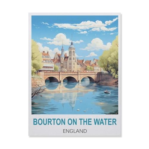 1000 Piece Jigsaw Puzzle，Bourton on The Water England，Adults Children Paper Toy Educational Game（26x38cm）-FH45