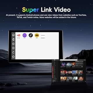 Quystetes - Monitor TV per poggiatesta auto, 9 pollici, multifunzionale, per sedile posteriore, schermo IPS touch screen, lettore video con Carplay e Android Auto