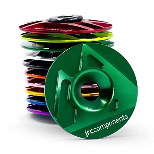 JRC Components Headset Stem Top Cap JRC Logo Design | Lightweight Aerospace Grade 6061-T6 Aluminium Topcap & Bolt | Compatible with All Road & Mountain 1-1/8