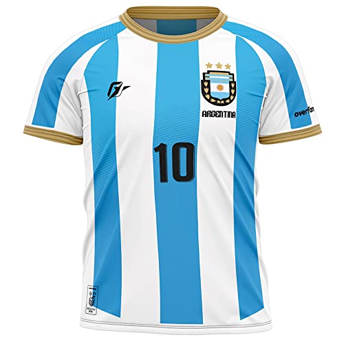 Camiseta Filtro UV Infantil Argentina Copa Albiceleste Tri Campeã