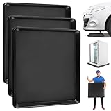 3 Pcs 22'' x 21'' Large Oil Drip Tray, Mini Fridge Drip Pan, Portable Under Washer Pan for Dishwasher, Air Conditioners, Dog Cage and Under Car