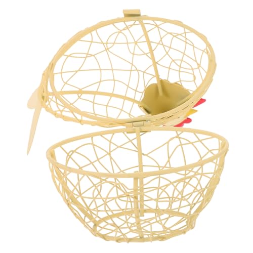 Cabilock Cesta Para Huevos De Gallina Decorativa Hierro Resistente Multifunción Hogar