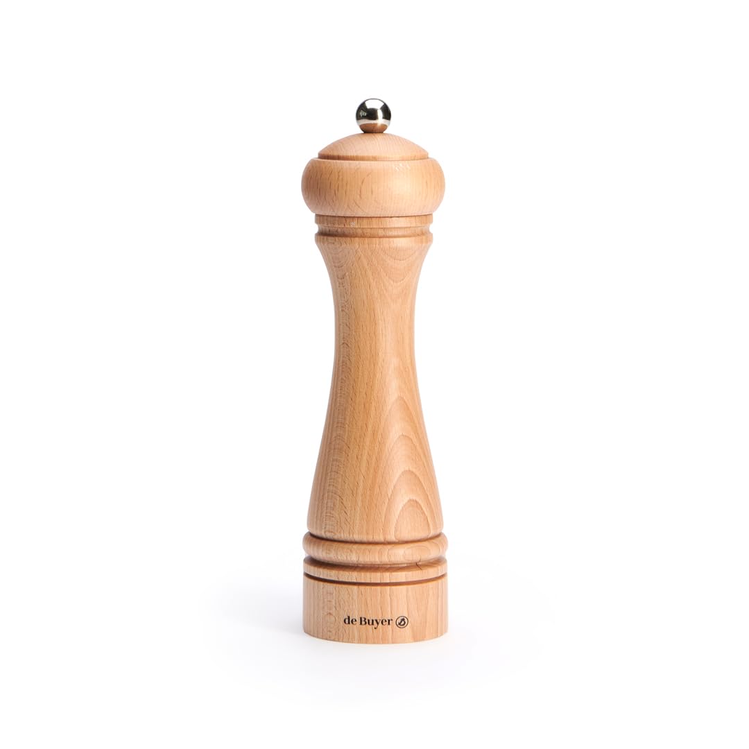 DE BUYER c047.210101 Mühle Kräuterkarussel Holz natur 5,5 x 5,5 x 21 cm
