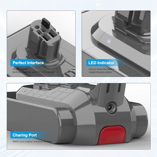 Image of 5.0Ah V11 Battery Replacement for Dyson Button Click-in Installation Style