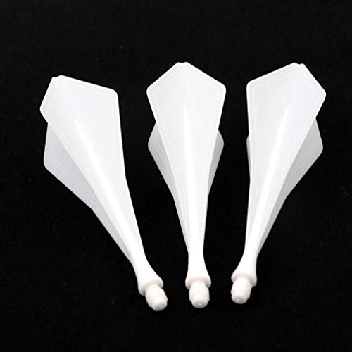 CUESOUL TRAJ Very Slim AK8 New Integrated Dart Flights and Shafts Diamond Shape,Dart Flight Black Set of 3