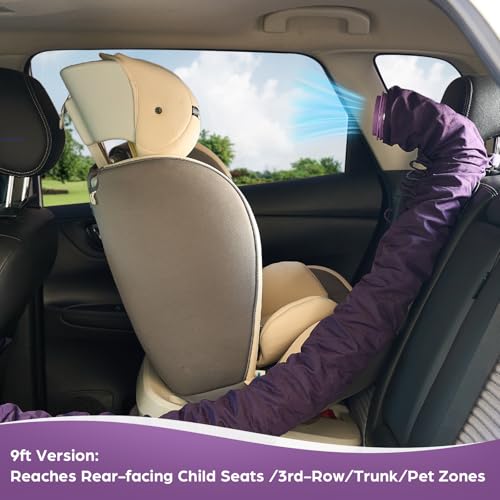 2nd Gen Hook Design Car Ac Vent Extender for Baby Kid Pet, Cool Air Conditioning Hose with Greater Airflow, More Secure Connections, Broader Compatibility,Ac Tube for Back/Third-Row Seat(6FT) by GloExo - Used condition - Image 6