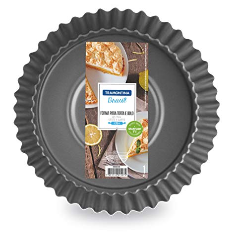 Forma para Torta e Bolo de Alumínio com Revestimento Interno Antiaderente Tramontina Brasil Grafite