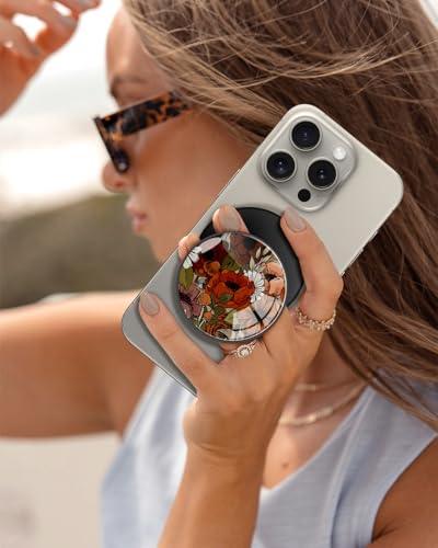 Image of Magnetic Phone Grip, Cute Finger Grip Phone Stand, Mushroom