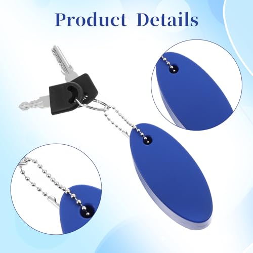 Image of Apausvcm 3 Pcs Foam Floating Keychain, Floating Boat Keychain Waterproof Surfboard Key Ring for Kayak Sailing Swiming
