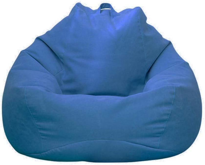 Housse de canapé non remplie haut de gamme, grand puff bleu marine au tissu doux