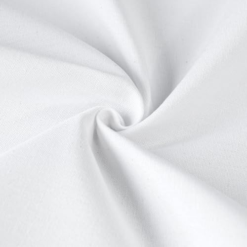 Manteles de algodón blanco de 50 cm lavables y ligeros para eventos 4