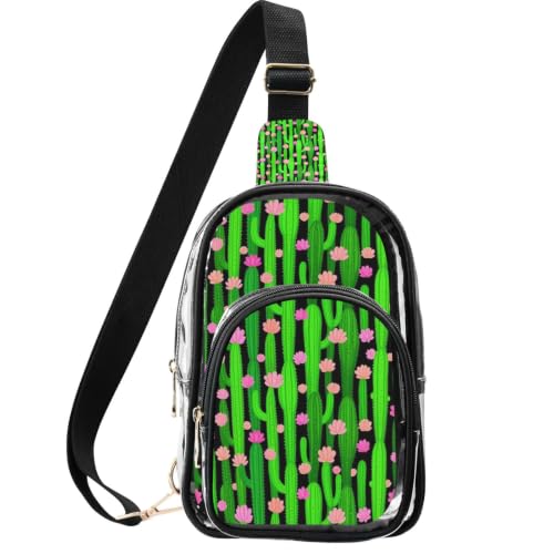 Bolso transparente para hombre resistente al desgaste con flores de vid