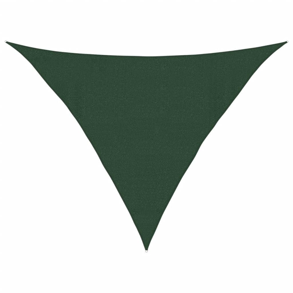 vidaXL Sunshade Sail - HDPE 160 g/m² Dark Green 4x4x5.8m Canopy for Patio/Garden/Terrace - Triangular, UV & Mould Resistant with Stainless Steel Fasteners — image 1