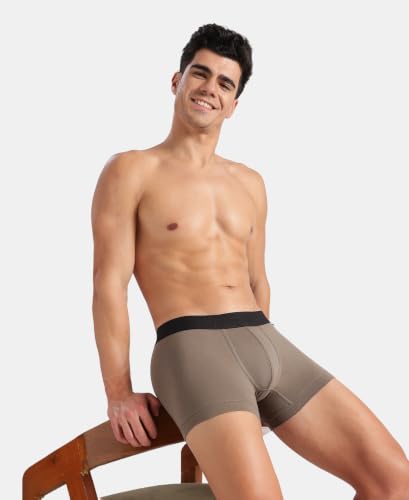 Image of Jockey US60 Men Super Combed Cotton Elastane Stretch Solid Trunk with Ultrasoft Waistband (Pack of 2)