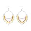 Boho Seed Beads Fringe - Hoop White
