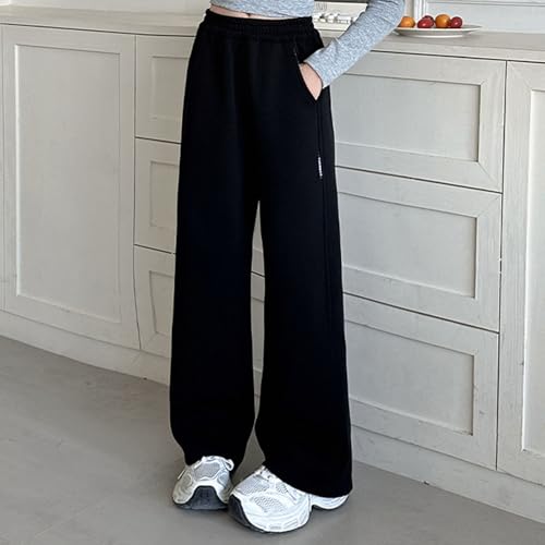 Baggy Sweatpants for Teen Girls Oversized Wide Leg Loose Sweat Pants Elastic Waist Drawstring Athletic Casual Joggers3