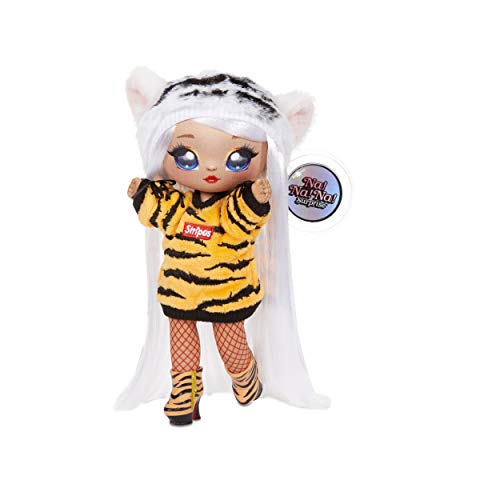 Na! Na! Na! Surprise 2-In-1 Bianca Bengal Fashion Doll & -Plush Purse Series 4 – Soft Wallet Bag Pouch Gifts For Kids Girls Key Chain Pom #TOP4