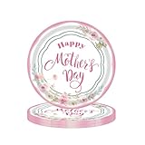 USUKUSI 24 Pcs Mother’s Day Paper Plates Disposable paper plates for Mother's Day Party Supplies 7...