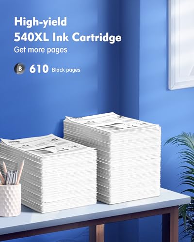 Druckerpatronen 540 XL 540XL PG-540XL Kompatibel für Canon 540 PG 540 Schwarz PG540 PG540 XL PG540XL Patronen für Canon TS5150 Druckerpatronen TS5151 MG3650s MG3600 MG3650 (1er-Pack)