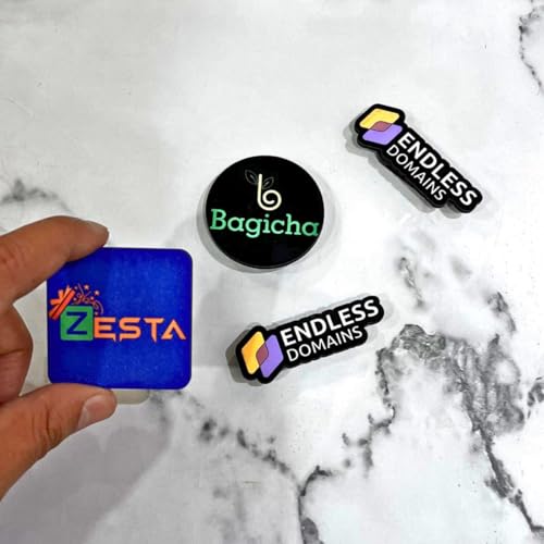 Image of Zesta Magnetic Name Apparel Pin for Uniform Shirt | Customised Magnetic Badge for Employees, Doctors, Staff | No Pin Name Plate for Office, School, Hospital