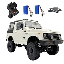 WPL C74-1 RC Off-Road Crawler, 2.4G Full-Proportional 4WD RC Off-Road Truck, Gifts for Electric Car Model Enthusiasts Convertible Version/Two Batteries