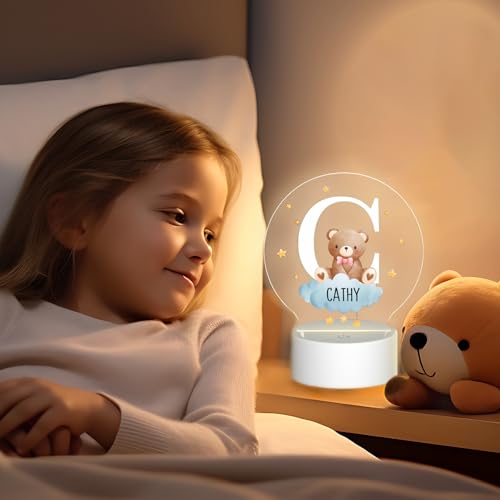 Lámpara de Mesa de Noche con Animales del Bosque Personalizable miniatura 4