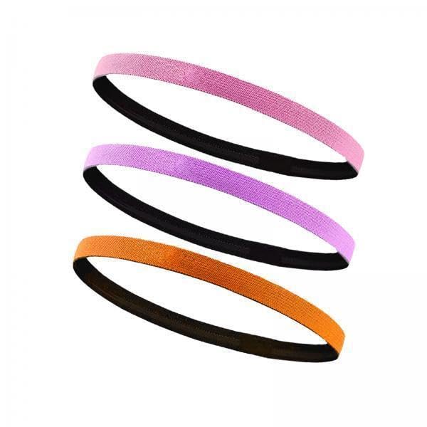 UJEAVETTE 2x3Pcs Elastic Sport Headbands Non Slip Hair Bands for Workout Football Soccer Pink Purple Orange-image-37