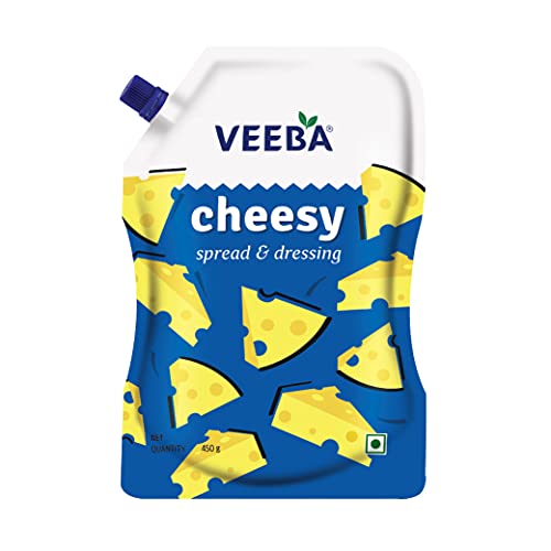 Image of Veeba CHEESY SPREAD & DRESSING (450G) TOMATO KETCHUP - NO ONION NO GARLIC CHEF'S SPECIAL (900G)